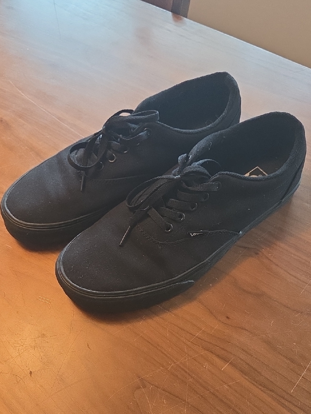 Vans Black Low-Top Canvas Sneakers